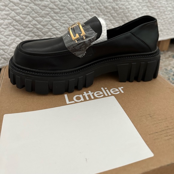 Lattelier chain penny leather chunky loafers - Picture 3 of 5